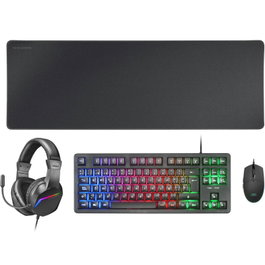 Mars Gaming Pack Gaming MCP-RGB3 Negro con Teclado TKL, Ratón, Auriculares y Alfombrilla XXL